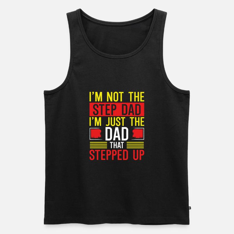 Ich Bin Nicht Der Stiefvater - Männer Premium Bio Tank Top - Schwarz