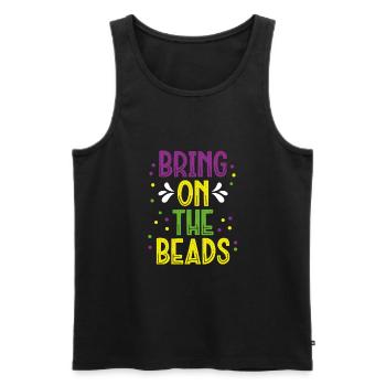 Her mit den Perlen - Männer Premium Bio Tank Top - Schwarz - Vorne - Michal (187cm)
