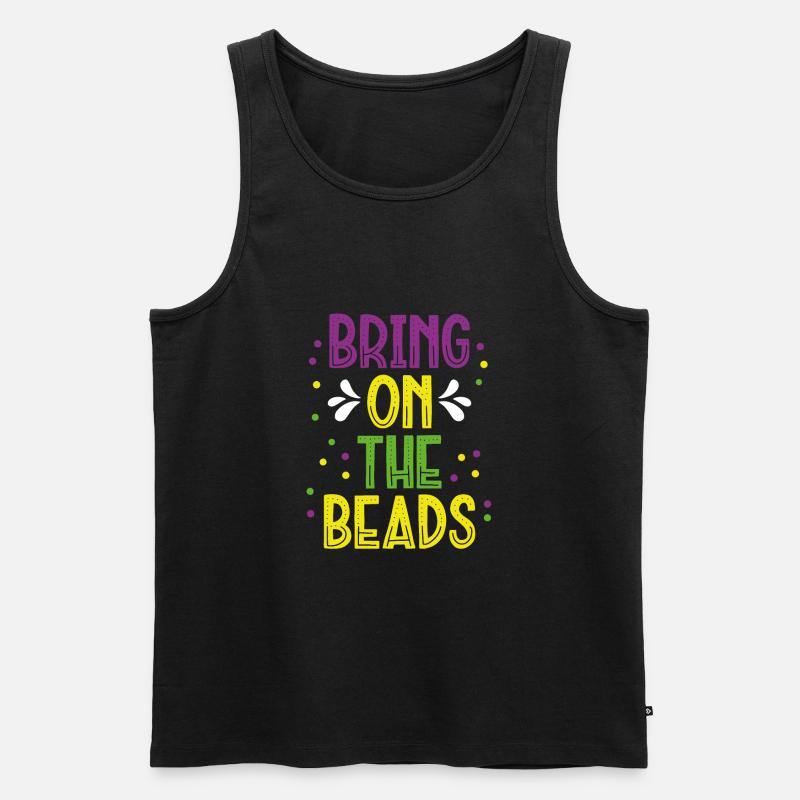 Her mit den Perlen - Männer Premium Bio Tank Top - Schwarz