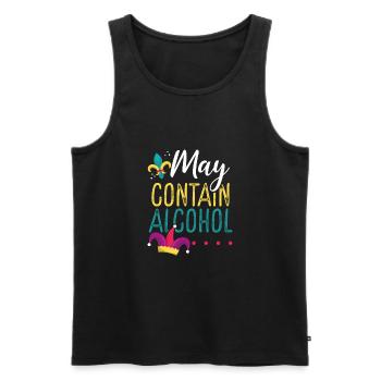 Kann Alkohol Enthalten - Männer Premium Bio Tank Top - Schwarz - Vorne - Michal (187cm)