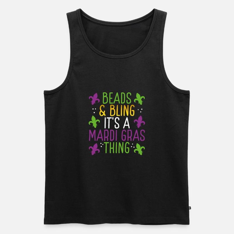 Perlen Und Bling - Männer Premium Bio Tank Top - Schwarz