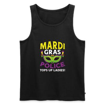 Carnival Police - Men's Premium Organic Tank Top - black - Front - AI Model Male 178 light (178cm)