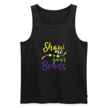 Zeig Mir Deine Farbperlen - Männer Premium Bio Tank Top - Schwarz - Vorne - Michal (187cm)