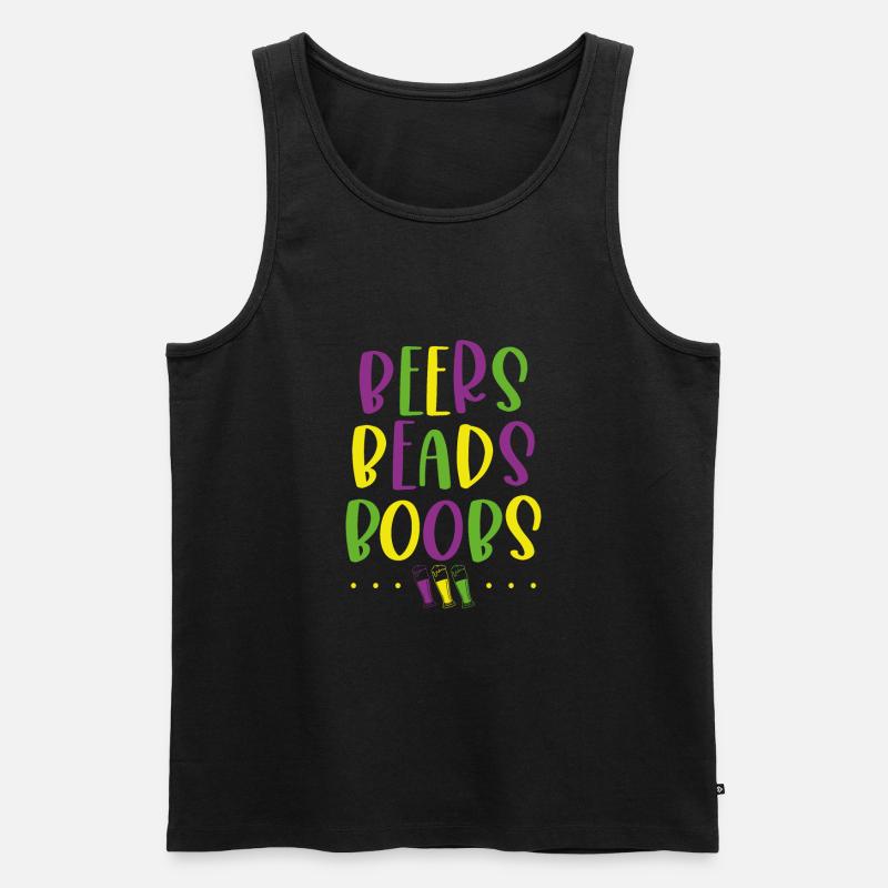 Bier perlen Brüste - Männer Premium Bio Tank Top - Schwarz