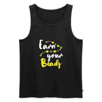 Verdienen Sie Ihre Perlen - Männer Premium Bio Tank Top - Schwarz - Vorne - Michal (187cm)
