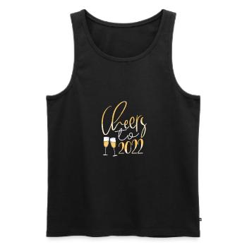Prost Bis 2022 - Männer Premium Bio Tank Top - Schwarz - Vorne - Michal (187cm)