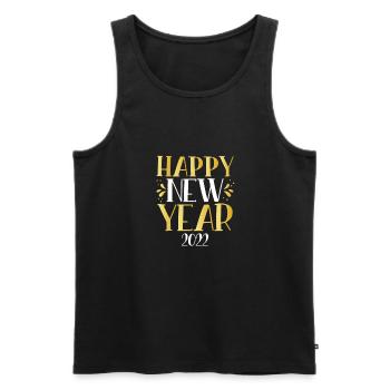 Bonne Année 2022 - Débardeur bio Premium Homme - noir - Devant - Michal (187cm)
