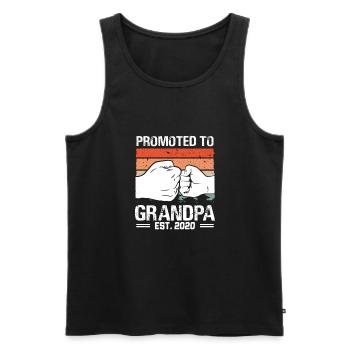 Befördert Zum Opa 2022 - Männer Premium Bio Tank Top - Schwarz - Vorne - AI Model Male 178 light (178cm)