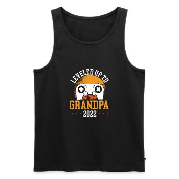 Level Bis Opa 2022 - Männer Premium Bio Tank Top - Schwarz - Vorne - AI Model Male 178 light (178cm)