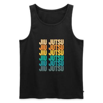 Colorful Jiu jutsu martial arts - Men's Premium Organic Tank Top - black - Front - Michal (187cm)