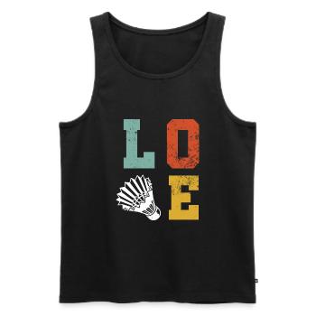 Federball Badminton - Men's Premium Organic Tank Top - black - Front - Michal (187cm)