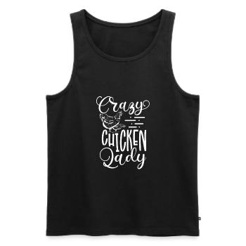 Crazy Chicken Dad - Débardeur bio Premium Homme - noir - Devant - Michal (187cm)