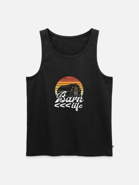 Barn Life Retro - Men's Premium Organic Tank Top - black