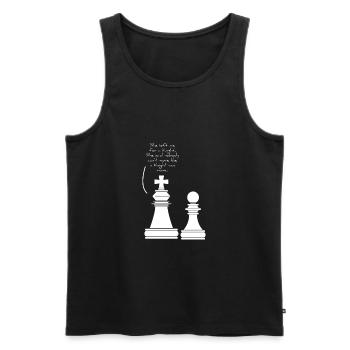 She left me for a king - Men's Premium Organic Tank Top - black - Front - AI Model Male 178 light (178cm)