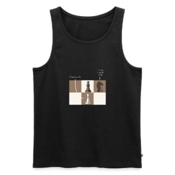 I wish I could help - Men's Premium Organic Tank Top - black - Front - AI Model Male 178 light (178cm)