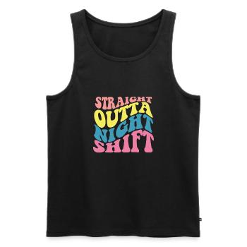 Direkt Aus Der Nachtschicht - Männer Premium Bio Tank Top - Schwarz - Vorne - AI Model Male 178 light (178cm)