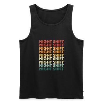 Colorful Night Shift Retro - Men's Premium Organic Tank Top - black - Front - AI Model Male 178 light (178cm)