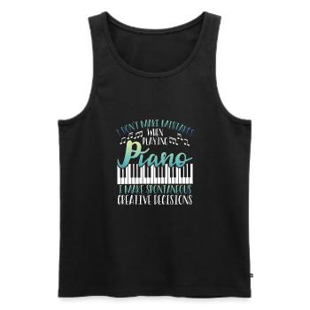 I make creative decisions - Men's Premium Organic Tank Top - black - Front - AI Model Male 178 light (178cm)