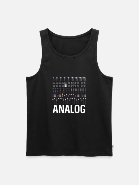 Analog Synthesizer - Men's Premium Organic Tank Top - black