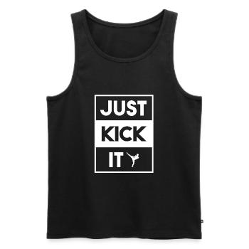 Kickboxer Martial Arts Kickboxing Kickboxen - Männer Premium Bio Tank Top - Schwarz - Vorne - Michal (187cm)