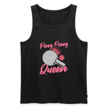 Joueuse de ping-pong Fille Femme Tenue Femme! - Débardeur bio Premium Homme - noir - Devant - Michal (187cm)