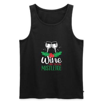Le vin rend tout plus amusant - Débardeur bio Premium Homme - noir - Devant - Michal (187cm)