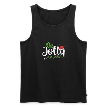 Being tipsy at Christmas - Men's Premium Organic Tank Top - black - Front - Michal (187cm)