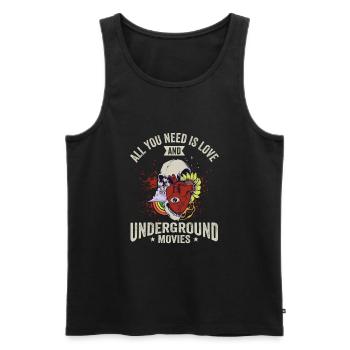 Underground Film, Independent Cinema, Horror - Männer Premium Bio Tank Top - Schwarz - Vorne - AI Model Male 178 light (178cm)