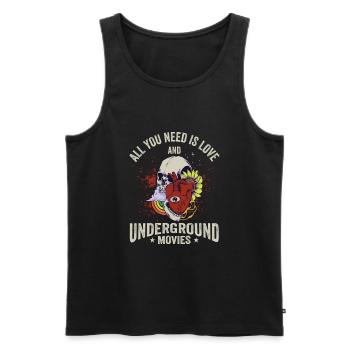 Underground Film, Independent Cinema, Horror - Männer Premium Bio Tank Top - Schwarz - Vorne - AI Model Male 178 light (178cm)