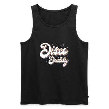 Retro Vintage Daddy 60s 70s 80s 90 Party Costume - Men's Premium Organic Tank Top - black - Front - AI Model Male 178 light (178cm)