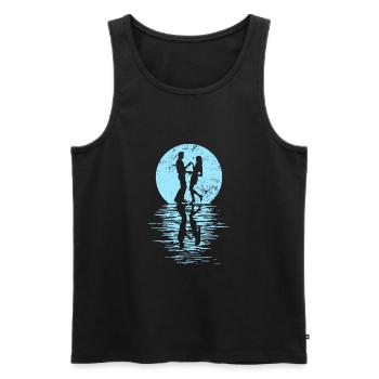 Danseurs Danse Couple Danse, Danse Rumba Renard Tango Salsa - Débardeur bio Premium Homme - noir - Devant - AI Model Male 178 light (178cm)
