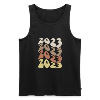 2023 en quatre couleurs - Débardeur bio Premium Homme - noir - Devant - Michal (187cm)