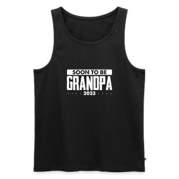 Bientôt grand-père 2023 - Débardeur bio Premium Homme - noir - Devant - Michal (187cm)
