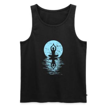 Yogi Yogini Health Meditation Outfits Girls - Men's Premium Organic Tank Top - black - Front - AI Model Male 178 light (178cm)