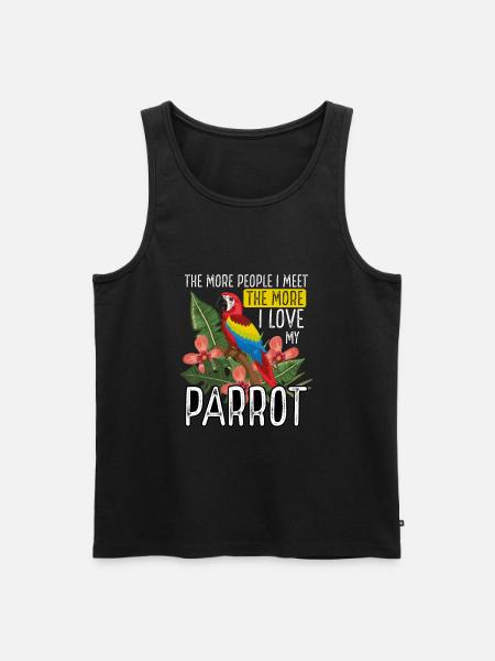 I love my parrot - Men's Premium Organic Tank Top - black