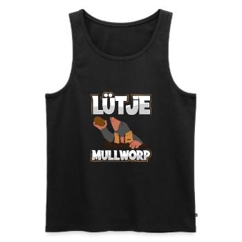 Lütje Mullworp - Men's Premium Organic Tank Top - black - Front - AI Model Male 178 light (178cm)