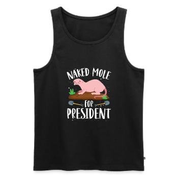 Naked mole rat for the president - Men's Premium Organic Tank Top - black - Front - Michal (187cm)