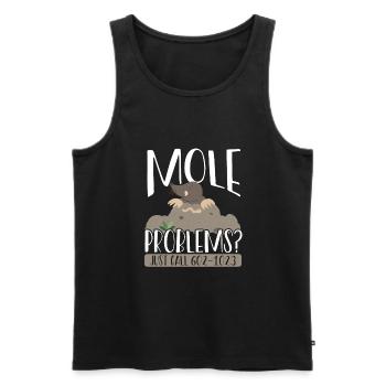 Mole Problems Just Call - Men's Premium Organic Tank Top - black - Front - Michal (187cm)