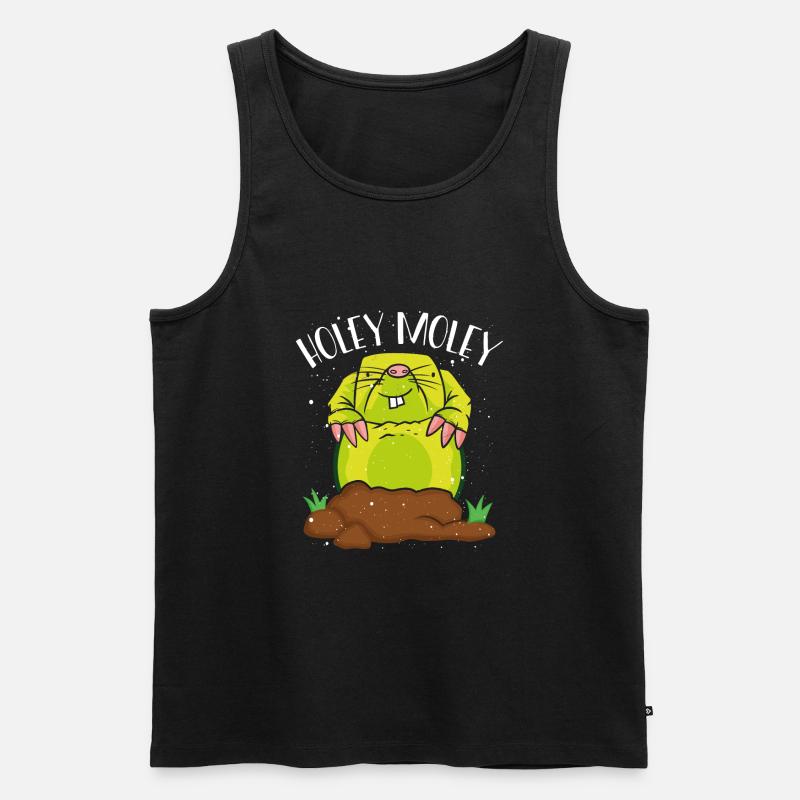 Löchriger Maulwurf - Männer Premium Bio Tank Top - Schwarz
