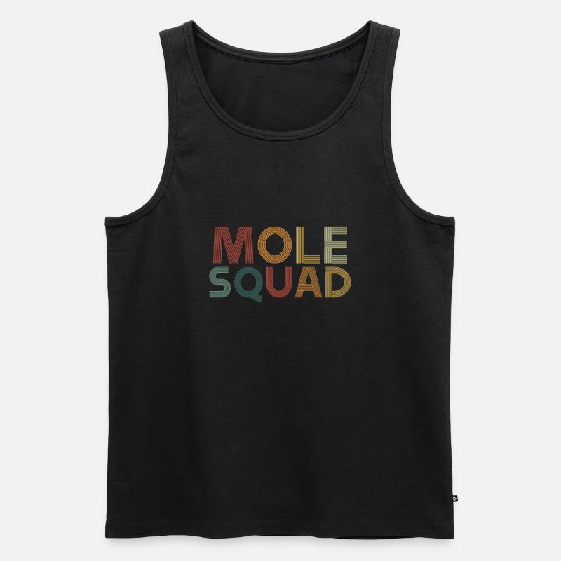 Bunte Maulwurfstruppe - Männer Premium Bio Tank Top - Schwarz
