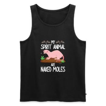 My spirit animal is the naked mole rat - Men's Premium Organic Tank Top - black - Front - Michal (187cm)