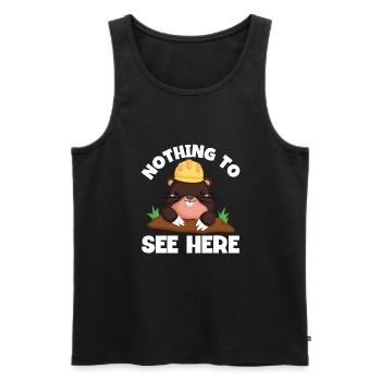 Mole nothing to see here - Men's Premium Organic Tank Top - black - Front - Michal (187cm)