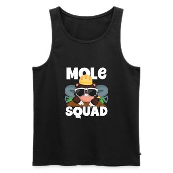 Mole troop with sunglasses - Men's Premium Organic Tank Top - black - Front - AI Model Male 178 light (178cm)