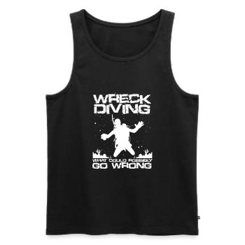 Wreck diving - Men's Premium Organic Tank Top - black - Front - AI Model Male 178 light (178cm)