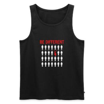 Divers are different - Men's Premium Organic Tank Top - black - Front - AI Model Male 178 light (178cm)