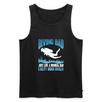 Diving father - Men's Premium Organic Tank Top - black - Front - AI Model Male 178 light (178cm)