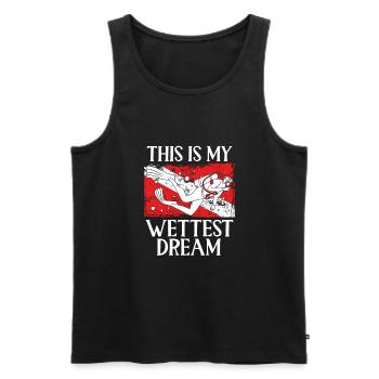 This is my wettest dream - Men's Premium Organic Tank Top - black - Front - AI Model Male 178 light (178cm)