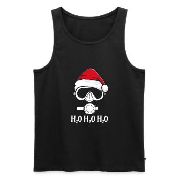 Divers at Santa Claus - Men's Premium Organic Tank Top - black - Front - AI Model Male 178 light (178cm)