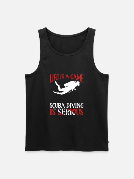 Life is a scuba diving - Men's Premium Organic Tank Top - black