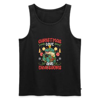 Dino Boy Boy Enfants Noël Amour Dinosaures - Débardeur bio Premium Homme - noir - Devant - Michal (187cm)